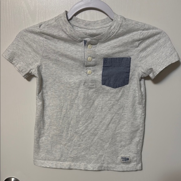 OshKosh B'gosh Other - OshKosh B'gosh Gray and Blue Kids Henley Shirt Size 7